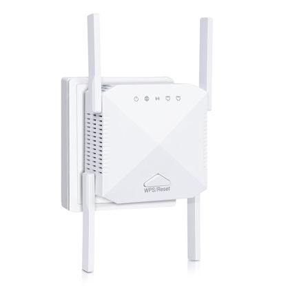 Picture of 2024 WiFi Extender Signal Booster,Covers Up to 10000 Sq.ft and 45 Devices, Long Range Internet Repeater-with Ethernet Port, Quick Setup, Home Wireless Signal Booster