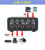 Picture of 3 in 2 Out RCA Stereo Audio Switch Input Signal Source Switcher Selector Splitter Box -RC32