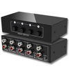 Picture of FlyroadUp 3.5mm Aux + RCA L/R Bi-Directional Stereo Audio Switch 4 in 1 Out A/B Analog Audio Switcher Selector