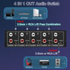 Picture of FlyroadUp 3.5mm Aux + RCA L/R Bi-Directional Stereo Audio Switch 4 in 1 Out A/B Analog Audio Switcher Selector