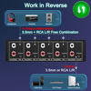 Picture of FlyroadUp 3.5mm Aux + RCA L/R Bi-Directional Stereo Audio Switch 4 in 1 Out A/B Analog Audio Switcher Selector