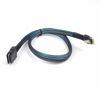 Picture of Heretom SFF-8654 to SFF-8087, Slim Line SAS 4.0 SFF-8654 4i 38 Pin Host to Mini SAS 4i SFF-8087 36 Pin Target Cable 1.6FT Black