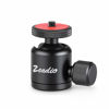 Picture of Zeadio Tripod Mini Ball Head, with 1/4" 3/8" Screw Ball Head Tripod Mount for Cameras, DSLR, Monopod, Slider, Tripod etc