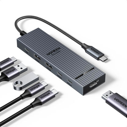 Picture of UGREEN Revodok USB-C Hub 6 in 1 10Gbps USB C 3.2 & USB-A 3.2 4K 60Hz HDMI, 100W Power Delivery for MacBook Pro/Air, iPad Pro, Thinkpad Rog Ally and More.