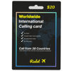 Picture of Rialet International Calling Card, Prepaid, Call from 38 Countries, Low Rates Worldwide, No Fees and No Expiration Date, 20 Dollar Value