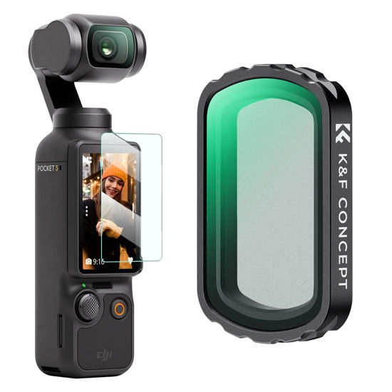 Picture of K&F Concept Magnetic Black Diffusion 1/4 Filter for DJI Osmo Pocket 3, Creative Mist Cinematic Effect Filters for Osmo Pocket 3 Creator Combo