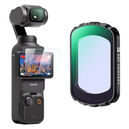 Picture of K&F Concept Magnetic Clear-Natural Night Filter for DJI Osmo Pocket 3 -Light Pollution Reduction Filter for Night City Sky/Star Shots, Optical Glass/HD/Multi-Coated Filters