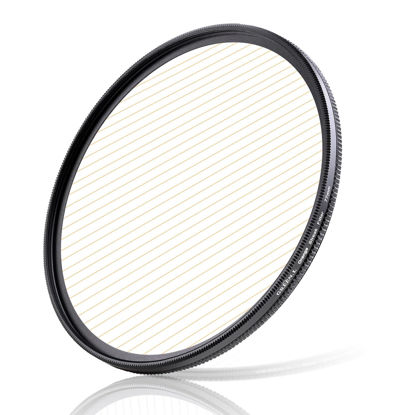 Picture of §ＧＲＥＥＮ．Ｌ 52mm Gold Streak Effect Lens Filter, Green.L Premium Optical Glass 360° Rotatable Anamorphic Flare Special Effects Lens Filterfor DSLR Camera Lenses