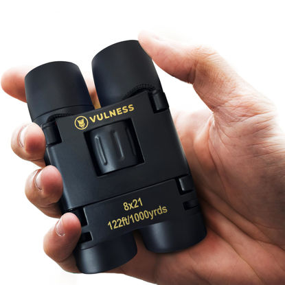 Picture of Binoculars for Adults | Compact Small Mini Travel Binocular for Bird Watching High Powered Electronics Cruise Ship Essentials Norwegian Alaska Must Haves Hiking Camping Gear by VULNESS (Black, 8X21)