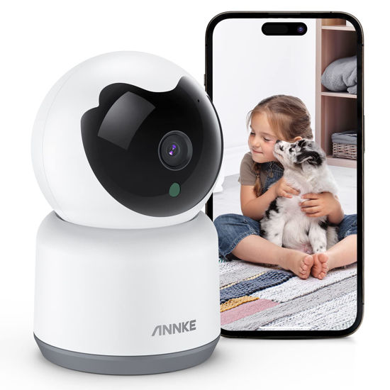 Picture of ANNKE Crater 2-2K WiFi Pan Tilt Smart Security Camera, Upgraded 3MP Baby/Pet Monitor, Indoor IP Camera 360-degree with Two-Way Audio, Human Motion Detection, Cloud & SD Card Storage, Works with Alexa