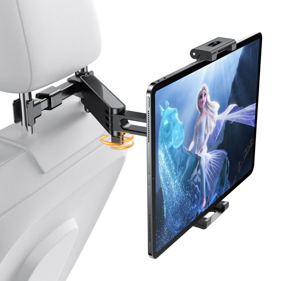 Picture of URBANITE Tablet Holder for Car[Extension Arm] Car Back Seat for iPad Holder, Tablet Mount Road Trip Essentials for Kid, Compatible with All Cell Phone & iPad Pro/Air/Mini, Other 5.5'' to 13.9" Device