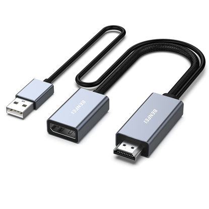 Picture of BENFEI HDMI to DisplayPort Adapter, HDMI Source to DisplayPort Monitor Compatible with PC Graphics Card Laptop PS5 Xbox One(360) Supporting 4K@60Hz 2K@144Hz 1080P@165Hz