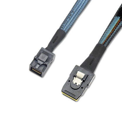 Picture of Sonilco High-Performance Mini SAS HD Cable SFF-8643 to SFF-8087 Data Transfer Cord (2 Cables, 0.5 M / 1.6 Feet)