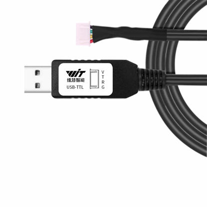 Picture of WITMOTION USB to TTL UART Converter Cable with CH340 Chip, Terminated by 4 Way Female Socket header, Serial Adapter (1m/3.28ft, Black), Windows 10,8,7, Linux MAC OS