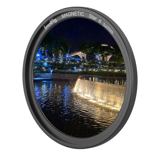 Picture of SmallRig 52mm Magnetic Star Filter Starburst Lens Filter Cross Star Effect (8 Points) with Multi Nano Coated HD Optical Glass Ultra Slim Filter Frame No Dark Corners - 4218