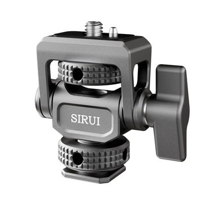 Picture of SIRUI Camera Monitor Mount with Cold Shoe, Swivel 360°and Tilt 180°Adjustable DSLR Field Monitor Mount, Compatible with 5" and 7" Monitor, SC-MC