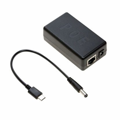 Picture of UCTRONICS USB-C PoE Splitter Gigabit, PoE to USB-C 5V/4A Power Supply for Raspberry Pi 4 and More, 802.3at Power Over Ethernet to USB Type-C Adapter