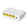 Picture of Gigabit PoE Passthrough Switch, 1 PoE in 3 PoE Out Extender, IEEE802.3af/at PoE Powered, 10/100/1000Mbps Ethernet, din-Rail & Wall Mount