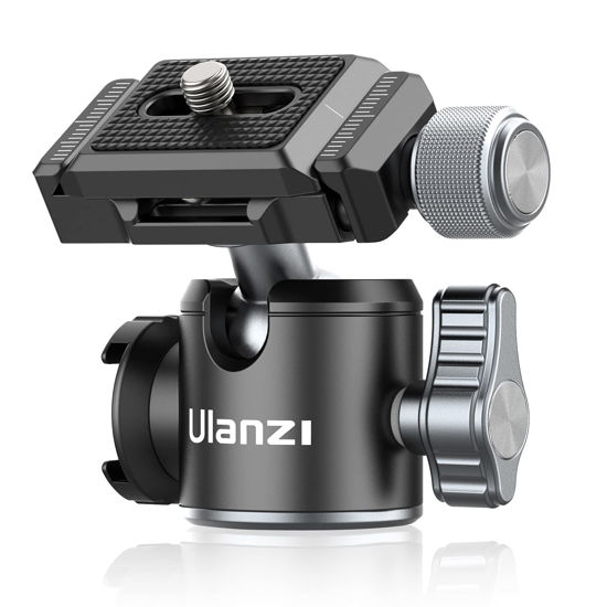 Picture of ULANZI Tripod Ball Heads for 1/4" Tripod, U-80L Camera BallHead Metal Mini Ball Head 360 Degree Rotating Panoramic Arca Quick Release Plate & Cold Shoe, for DSLR Camera Camcorder Tripod Monopod Slider