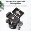 Picture of ULANZI Tripod Ball Heads for 1/4" Tripod, U-80L Camera BallHead Metal Mini Ball Head 360 Degree Rotating Panoramic Arca Quick Release Plate & Cold Shoe, for DSLR Camera Camcorder Tripod Monopod Slider