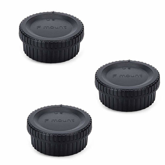 Picture of Rear Lens Cap & Body Cap Cover for Nikon F Mount Camera D3500 D3400 D3300 D3200 D3100 D3000 D7500 D7200 D7100 D5600 D5500 D5300 D5200 D5100 D5000 D780 D850 D810A D810 D750 D6 D5 D4s D4-3 Packs