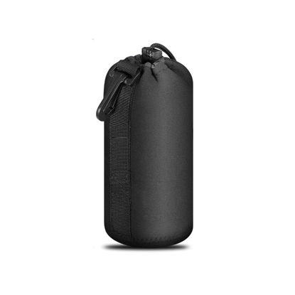 Picture of Xibeys Camera Lens Bag, Black Thick Protective Neoprene Medium Camera Lens Bag 5x3.5inch(13x9cm) for Medium Size DSLR Camera Lens