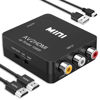 Picture of RCA to HDMI Converter, RCA to HDMI Adapter, 1080P Mini RCA Composite CVBS AV to HDMI Video Audio Converter Adapter Support PAL/NTSC for N64 Wii PS2 PS3 Xbox VHS - with HDMI Cable