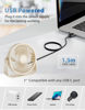 Picture of TriPole USB Desk Fan 4.5 Inches Portable Mini Fan Powerful 3 Speeds Wind Personal Desktop Fan with 360° Head Rotation for Home Office Car Indoor Outdoor Beige