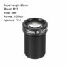 Picture of uxcell CCTV Camera Lens 25mm Focal Length 5MP F2.0 1/2 Inch Wide Angle for CCD Camera