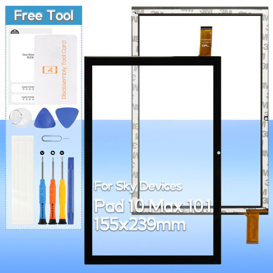 Picture of Touch Screen Replacement for Sky Devices Pad 10 10.1" Front Glass Touch Digitizer with Tools(155mm*239mm)