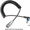 Picture of Fomito DC to BMPCC 4K/6K Weipu Coiled Power Cable for V-Mount, Gold Mount Battery and NP-F Battery with DC Output Port