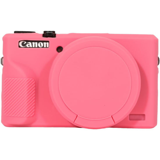 Picture of AEXUTDA Case for Canon Powershot G7X Mark III Digital Camera, G7X Mark iii Camera Silicone Case, Anti-Scratch Slim Fit Soft Skin, G7X Mark 3 Accessories with Detachable Lens Cover - Rose