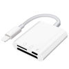 Picture of SD Card Reader for iPhone iPad,Micro SD Card Reader Memory Card Reader Plug and Play Trail Camera SD Card Adapter,Simultaneous Charging and Reading