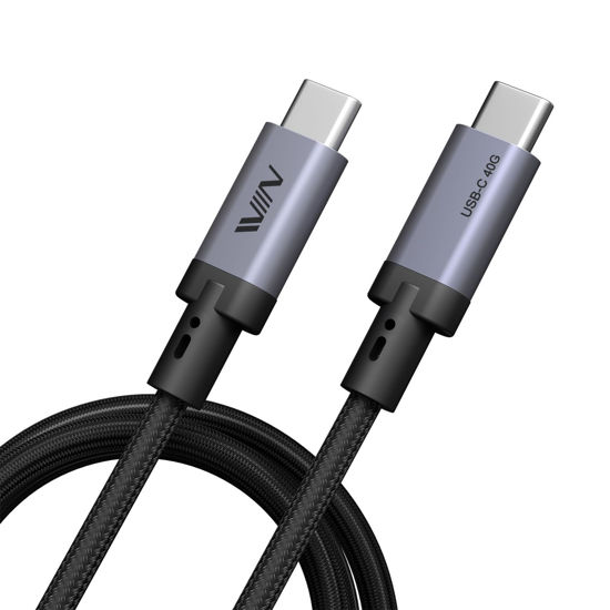 Picture of IVIIN USB C to C Cable, 3.3FT for Thunderbolt 4 Cable 40Gbps, USB 4 Cable with 240W Fast Charging and 8K@60Hz Video Display Compatible with Thunderbolt 3/4, iPhone 15 ProMax, MacBooks, iPad Pro, Hub