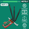 Picture of NETELY Wireless N 2.4GHz 450Mbps PCIE WiFi Card for Desktop PCs for Windows 11, 10, 8.x, 7 32/64bit and Linux PCs, PCIE WiFi Adapter, Qualcomm Atheros AR9590 Wireless Network Adapter (NET-N450A)