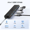 Picture of UGREEN USB 3.0 Hub, 4 Ports USB A Splitter Ultra-Slim USB Expander for Mouse, Keyboard, Flash Drive, U Disk, Printer Compatible with Laptop, Desktop PC, Xbox, PS5, and More, 2ft