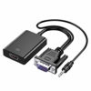 Picture of Cuxnoo VGA to HDMI Adapter for Connecting Traditional VGA Interface Laptop, PC to HDMI Monitor or Projector, 1080P VGA Male to HDMI Female Converter with 3.5mm Audio Lead and Power Supply Port