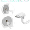 Picture of 2-Pack 30 ft Extension Cable for WYZE Cam Pan V3 Outdoor Camera, Micro USB 90 Degree Power Adapter, Flat Cord, White