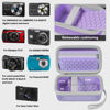 Picture of Comecase Digital Camera Carrying Case Compatible with CAMKORY/for VAHOIALD/for Canon PowerShot G7X/ for Kodak Pixpro/for Sony DSCW800 Compact Small Camera Storage Bag for Boys Girls Kids (Purple)