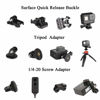 Picture of Universal Action Camera Accessory Kit for GoPro Hero 12 11 10 9 8 7 6 5 Blcak Go pro Max Insta360 X4/X3/One R DJI OSMO Action 2 3 4 AKASO APEMAN Sports Cam, Helmet Base Adhesive Tripod Adapter Mount