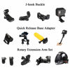 Picture of Universal Action Camera Accessory Kit for GoPro Hero 12 11 10 9 8 7 6 5 Blcak Go pro Max Insta360 X4/X3/One R DJI OSMO Action 2 3 4 AKASO APEMAN Sports Cam, Helmet Base Adhesive Tripod Adapter Mount