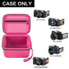 Picture of Vlogging Camera Case Compatible with Duluvulu/for TEBNGIHNM/for zheozeig/for Oiadek 4K Digital Cameras for Youtube. Vlog Camera Carrying Storage for Lens, Cable and Other Accessories - Red