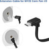 Picture of YEAOI 2-Pack 30 ft Cable for WYZE Cam Pan V3 Outdoor Camera, Micro USB 90 Degree Adapter, Flat Power Cord, Black