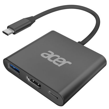 Picture of Acer Multiport AV Adapter with 4K HDMI Output USB 3.0 Port & 100W PD Charging Port, USB C Hub Compatible for MacBook Pro/Air, iPad pro/air, iMac, Switch, Dell XPS, Steam Deck and More Type-C Devices