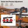 Picture of Tripod Leveling Base,Tripod Head Leveling Base Camera Leveler,Tripod Leveler,3/8”Thread,+/-5°Precise Angle Adjustment,Aircraft-Grade Aluminum Alloy 3axis Tri Wheel Head,for Macro Panoramic Head,LP64