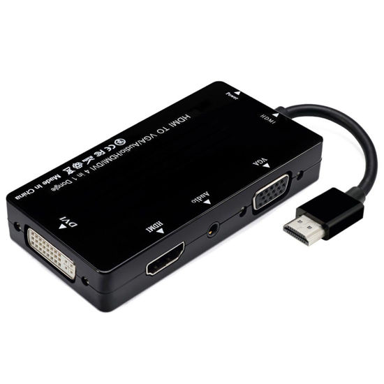 Picture of chenyang HDMI to VGA ＆ Audio ＆ HDMI ＆ DVI 4in1 Dongle Adapter Multiport Splitter Converter for PS3 HDTV PC Monitor Projector