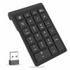 Picture of Foloda Wireless Number Pads, Numeric Keypad Numpad 22 Keys Portable 2.4 GHz Financial Accounting Number Keyboard Extensions 10 Key for Laptop, PC, Desktop, Surface Pro, Notebook