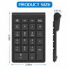 Picture of Foloda Wireless Number Pads, Numeric Keypad Numpad 22 Keys Portable 2.4 GHz Financial Accounting Number Keyboard Extensions 10 Key for Laptop, PC, Desktop, Surface Pro, Notebook