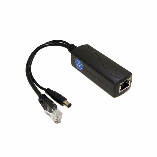 Picture of REVODATA Gigabit PoE Splitter 12V 2A Output with IEEE 802.3af/at Standard Compliant 10,100,1000Mbps Power Over Ethernet Splitter Adapter for Security Camera CCTV Surveillance 5.5x2.1mm DC PlugPS5712TG