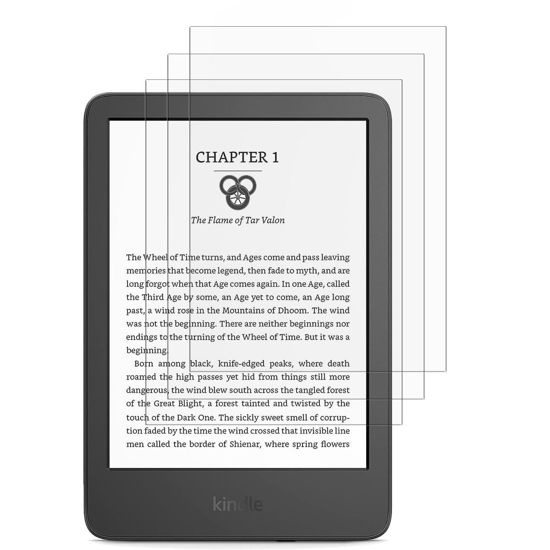 Picture of Tonvizern (3 Pack for All-new Kindle (11th/10th Generation, 2022/2019 Released) and Kindle Kids 6.0" (11th/10th Generation, 2022/2019 Released) High Definition Screen Protector Film [Not Glass]